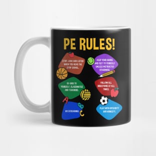 P.E. Teacher Physical Education Rules Shirt Men Women Mug